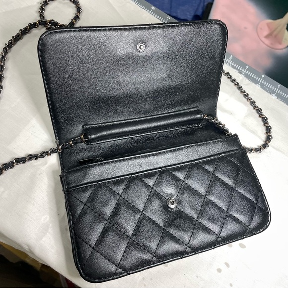 Christian Lacroix black faux leather crossbody purse - Picture 4 of 12